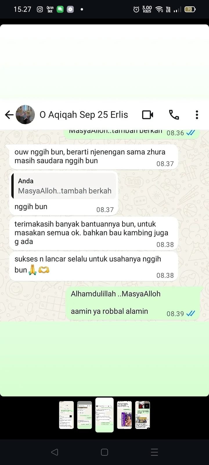 Testimoni Aqiqah Sarirasa